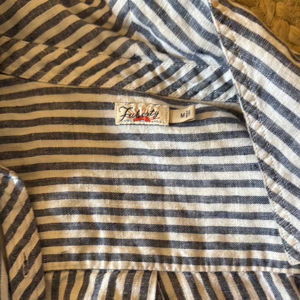 Faherty Kids Blue Striped Pajamas
